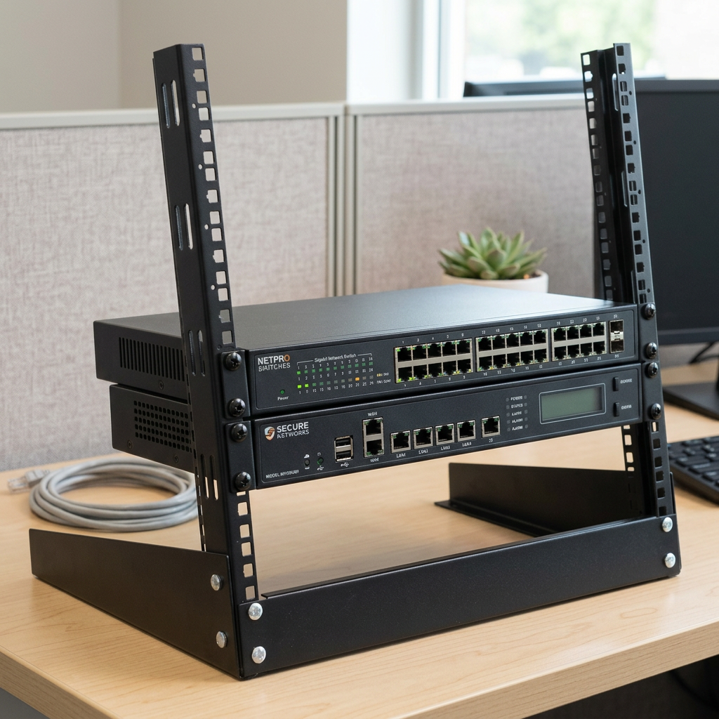 Pro2 desk mount rack with switches