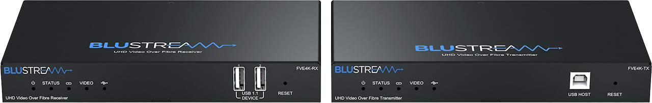 BLUSTREAM FVE4K-KIT UHD VIDEO OVER FIBRE EXTENDER HDMI2.0 4K 60Hz 4:4:4 ...